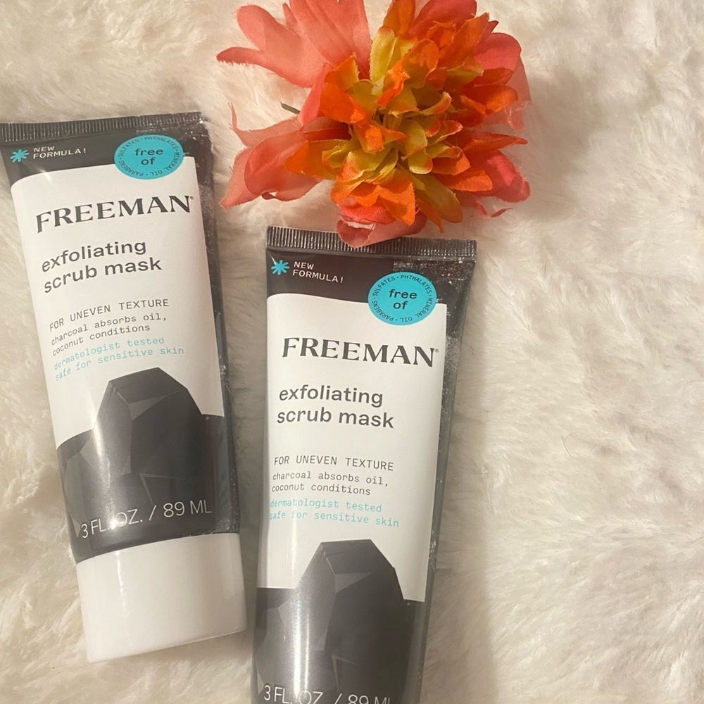🛍️ x 2 Freeman EXFOLIATING SCRUB MASK For Uneven Texture 3FL .OZ💥